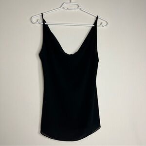 Naked Zebra Black Cowl Neck Camisole Tank – Minimalist Essential – Size large